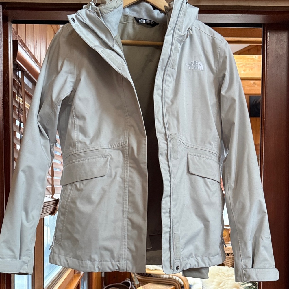 The North Face off white Hooded Jacket